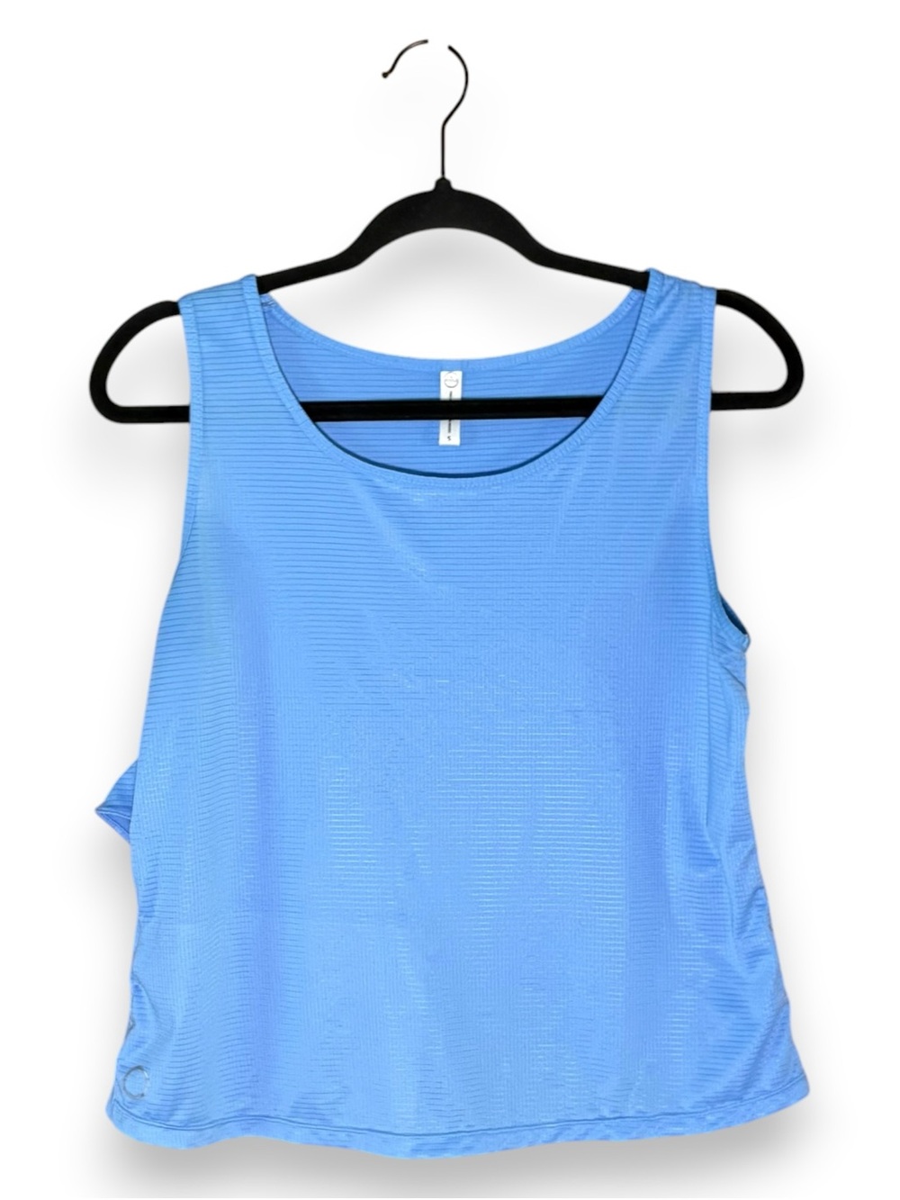 The Bubble GG Tank Top Solid Blue Size Small Summer Sporty Ruffles Preppy